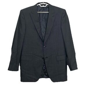 Canali Virgin Wool Blazer Jacket 44R Gray Super 140s Sport Coat Made in Italy